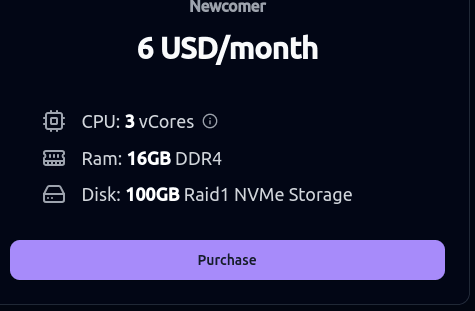 The newcomer offer in slicehosting.tech